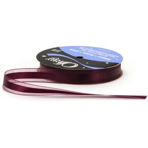 Offray Garbo Satin and Sheer Craft Ribbon, 5/8-Inch Wide by 20-Yard Spool, Eggplant