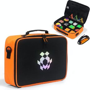 Speed Cube Storage for Different Types Cube Fidget Toy, Soft Carrying Rubix Case, Portable Travel Fidget Toy Holder Carrying Bag for Brain Teaser Game with Inner Mesh Pocket, One-Shoulder