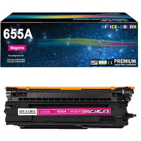 655A Magenta Toner Cartridge Replacement for HP 655A CF453A for HP Color Laser Enterprise M652, M653 Series