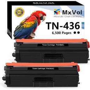 TN436BK Super High Yield TN436 Black Toner Cartridge Replacement for Brother TN-436BK TN436 TN-436 TN433BK TN431BK MFC-L8900CDW MFC-L8610CDW HL-L8360CDW HL-L8260CDW Printer Toner, 2 Pack