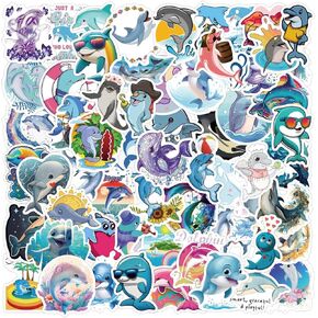 Cartoon Animal Stickers,50Pcs Kids Fantasy Creature Animals Waterproof Vinyl Stickers for Laptop Skateboard Bumper Journal,Cute Kawaii Anime Stickers for Girls Teens