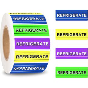 Refrigerate Stickers Medical Labels Refrigerate Food Service Pharmacy Stickers 1/2 x 1.5 Inch - Veterinary Labels Keep Refrigerated Food Packaging Rotation Stickers for Pharmacy Drug Stores
