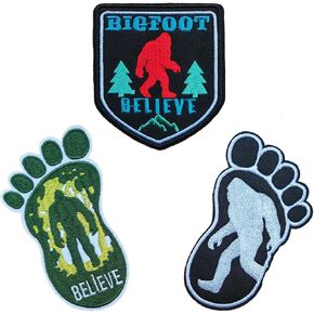 Bigfoot in The Woods Embroidered Iron On Sew On Patches Sasquatch Believe Jacket Backpack Applique