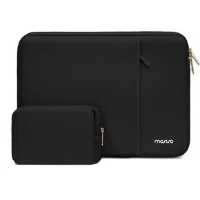 MOSISO 13-14 inch 360 Protective Laptop Sleeve Compatible with MacBook Air/Pro, HP, Dell, Lenovo, Acer, Asus, 13.3 inch Anti-Theft Shockproof Carrying Case Neoprene Vertical Bag with Small Case, Pink