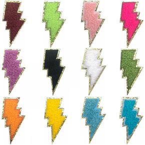 12PCS Golden Edges Airplane Iron On Patches, Chenille Patches Embroidered Applique Patches DIY Sew on Patch Iron on Patches for Clothing Jackets Jeans Skirts Backpacks Hats Arts Craft Sew Making in Kuwait