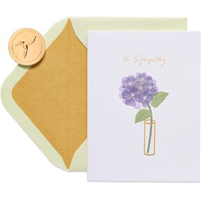 Papyrus Sympathy Card (Floral Vase)