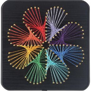 Thoudoner DIY 3D String Art Crafts Kit للبالغين هدية فريدة من نوعها ، طاحونة Windmill (7.87 بوصة*7.87 بوصة).
