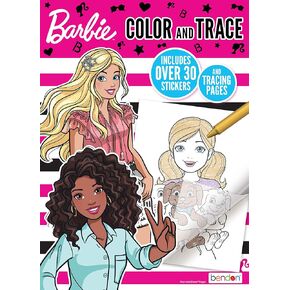 Bendon Barbie 48-Page Color and Trace Coloring and Activity Book 49750