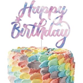 Tie Dye Happy Birthday Cake Topper for Tie Dye Party Carnival Party Decoration Supplies for Boys Girls