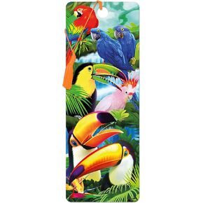 Bookmark - Toucan Paradise from Deluxebase. A Bird book marker with lenticular 3D artwork licensed from renowned artist Michael Searle