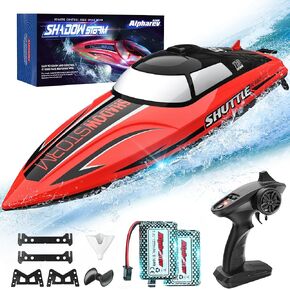 ALPHAREV RC Boat - R208 20+ MPH Fast Remote Control Boat for Pool & Lake, 2.4GHz RC Boats for Adults & Kids, Summer Water Toys Birthday Gifts for Boys