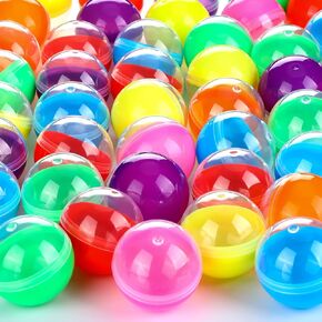 sosation 150 pcs 1.77 بوصة كبسولات آلة بيع Gumball Capsules Capsules حاويات بلاستيكية لوازم لعبة الجوائز لصالح حفلات الجوائز