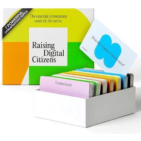 – 200 Conversation Cards Set – Teach You Children About Digital Safety – Reduce Screen Time with Meaningful Conversations