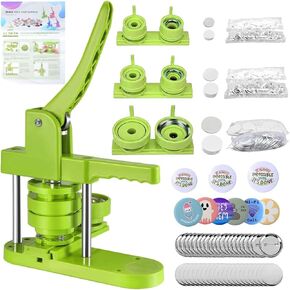 Button Maker Machine Multiple Sizes 400pcs, Pin Maker Button Press 1+1.25+2.25 inch Pin Badge Making Supplies for DIY Personalized Metal Pinback Buttons