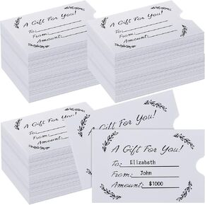Eaasty 500 Pcs Gift Card Sleeves Christmas Card Envelopes Sleeves Holder Protector for Business, 2.36 x 3.54 inch(Fresh)