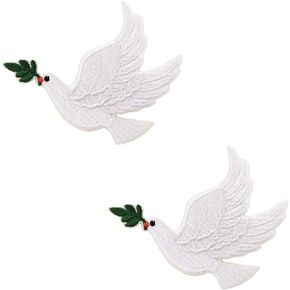Generic Peace Dove Embroidered Iron-on Patch