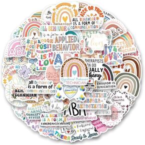 120Pcs ABA Stickers for Kids, Applied Behaviour Analysis Vinyl Waterproof Sticker for People Who Care About Children with Autism Water Bottle,Journaling Party Supply Decor for Teens Adults