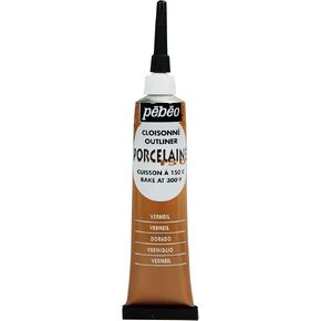 Pebeo Porcelaine 150, China Paint Outliner, 20 ml Tube - Vermeil Gold (036-008)