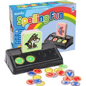 Matching Letter Game for Preschooler Age 3+ - Self-Correcting Word Puzzles Boost Spelling, Reading, Alphabet & Word Recognition - Early Education Toy Includes 30 Flash Cards & 26 Letters