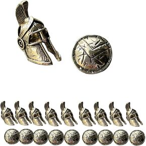 10 Set Paracord Beads and Charms DIY Accessories Spartan Helmets Shields for Paracord Bracelet Lanyard Charm Zipper Pull (Silver)