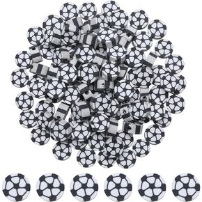 SUNNYCLUE 200Pcs Football Beads Clay Sports DIY Jewelry Making Supplies