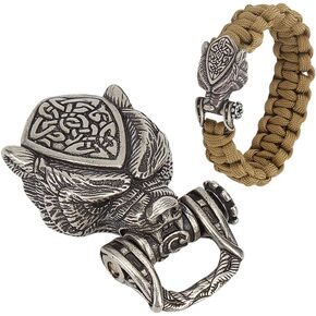 NBEADS Brass Paracord Buckles, Brass Buckles Antique Paracord Bracelet Buckle EDC Braided Rope Making Buckles