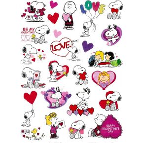 Peanuts Valentine Stickers with Snoopy 25 Stickers