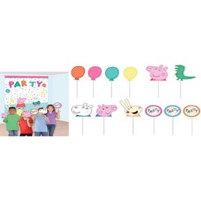 Assorted Colors My Little Pony Friendship Adventures Scene Setters - Pack Of 16 (Includes - 4 Pieces (27.75" x 40"), 12 photo props) - Enchanting Design, Perfect For Parties & Celebrations
