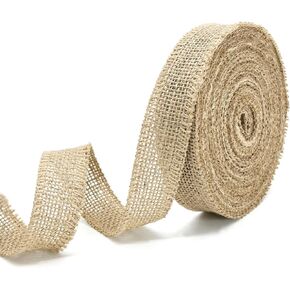 1 Inch Burlap Ribbon 12 Yard Jute Ribbon for Crafting, Gift Wrapping, and Home Decor - Natural Rustic Style for Weddings, Parties, and DIY Projects