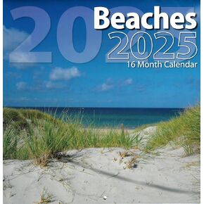 Bachmann Press 2025 Beaches Full Size Wall Calendar for Planning, Scheduling, and Organizing