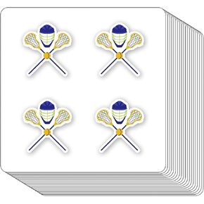 Lacrosse Stickers 1in for Scrapbooking, Arts, Craft, Kids DIY, Journals 80-Pack