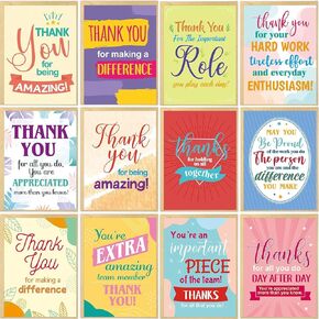 Fancy Land Administrative Professional Day Thank You Cards 24 Pack Business Employee Appreciation Cards with Envelopes Blank Inside