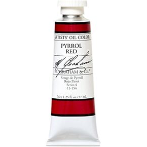 M. Graham & Co. Pyrrol Red Oil Paint ، 1.25 Fl Oz (حزمة 1)