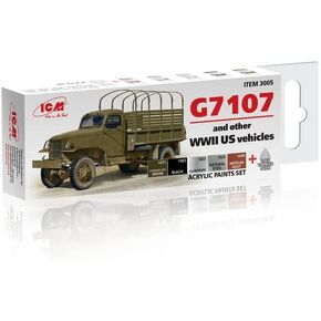 ICM 3005 - Acrylic Paint Set for G7107 and other WW2 US vehicles