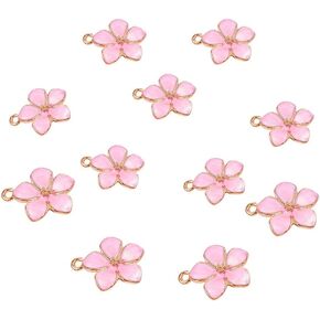 LiQunSweet 100 Pcs Banana LightGold Charms Metal Alloy Enamel Dangle Charms for Jewelry Making - 15x11mm