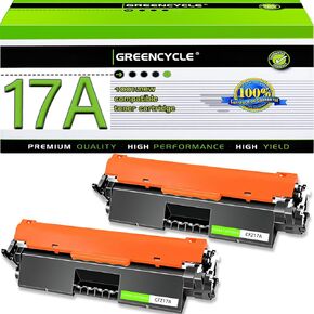 greencycle CF217A Toner Cartridge Replacement Compatible for HP 17A Black Toner Cartridge Laserjet Pro MFP M130a M130fn M130fw M130nw M102a M102w Printer Ink Cartridge (2PCS)