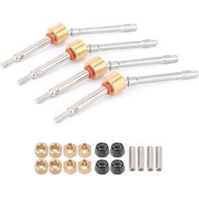 SCX24 CVD Axle Shaft 6MM Widen SCX24 CVD DriveShafts with Brass Hex for Axial SCX24 AX24 Upgrade Parts 1/24 RC Crawler