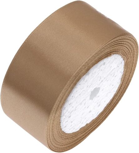 Solid Color Satin Ribbon,1-1/2 Inches 25 Yards Fabric Ribbons for Gifts Wrapping,Wedding,Party,Hair,Crafts,Bow Making,DIY Decor Ornaments and Other Sewing Projects (Gold) in Saudi Arabia