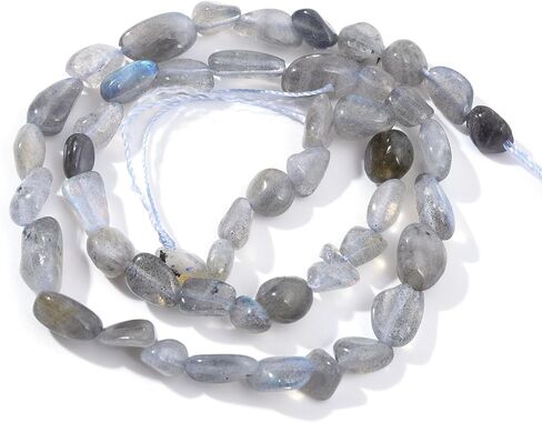 Larimar Pebble Nugget Oval Free Tumbled Stone 6-8mm Natural Gemstone Loose Beads Approx 15.5 inch for DIY Jewelry Making in Kuwait