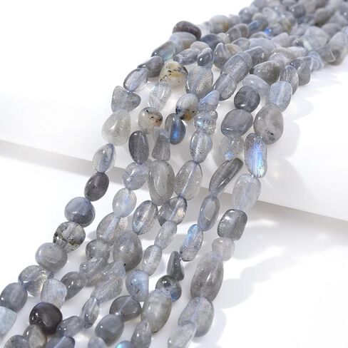 Larimar Pebble Nugget Oval Free Tumbled Stone 6-8mm Natural Gemstone Loose Beads Approx 15.5 inch for DIY Jewelry Making in Kuwait