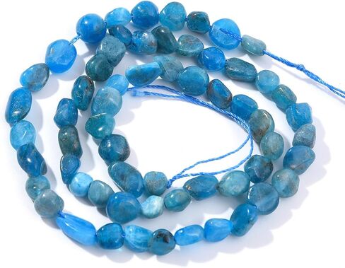 Larimar Pebble Nugget Oval Free Tumbled Stone 6-8mm Natural Gemstone Loose Beads Approx 15.5 inch for DIY Jewelry Making in Kuwait