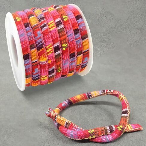 10 Yards Navy Ethnic Cord Friendship Bracelets String Rope Blue Bohemia Tribal Braided Round Polyester Fabric Strings for Jewelry Making European Necklaces Bracelets Beading Diy Craft Supply in Saudi Arabia