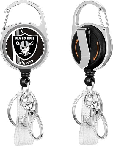 for Raiders Retractable Rugby Team Badge Clip and a Locking Scroll Clip, This Heavy-Duty Keychain Extender is Suitable for Office Workers in Saudi Arabia