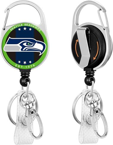 for Raiders Retractable Rugby Team Badge Clip and a Locking Scroll Clip, This Heavy-Duty Keychain Extender is Suitable for Office Workers in Saudi Arabia