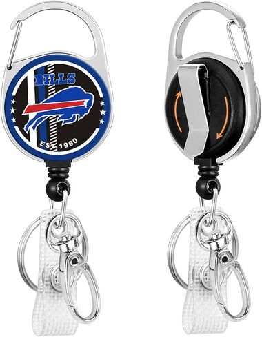 for Raiders Retractable Rugby Team Badge Clip and a Locking Scroll Clip, This Heavy-Duty Keychain Extender is Suitable for Office Workers in Saudi Arabia
