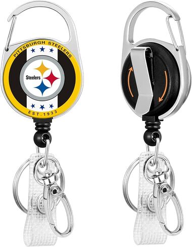 for Raiders Retractable Rugby Team Badge Clip and a Locking Scroll Clip, This Heavy-Duty Keychain Extender is Suitable for Office Workers in Saudi Arabia