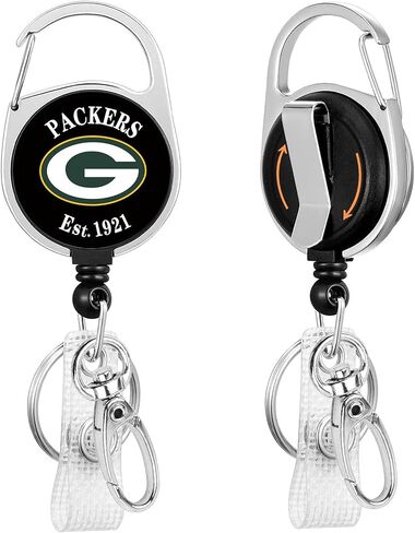 for Raiders Retractable Rugby Team Badge Clip and a Locking Scroll Clip, This Heavy-Duty Keychain Extender is Suitable for Office Workers in Saudi Arabia