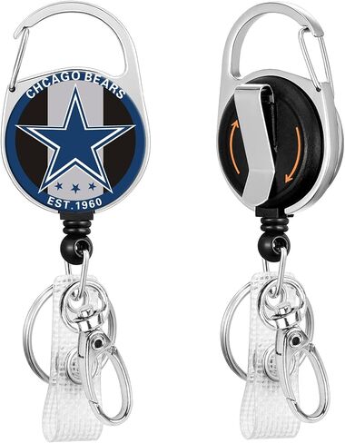 for Raiders Retractable Rugby Team Badge Clip and a Locking Scroll Clip, This Heavy-Duty Keychain Extender is Suitable for Office Workers in Saudi Arabia