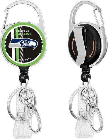 for Raiders Retractable Rugby Team Badge Clip and a Locking Scroll Clip, This Heavy-Duty Keychain Extender is Suitable for Office Workers in Saudi Arabia