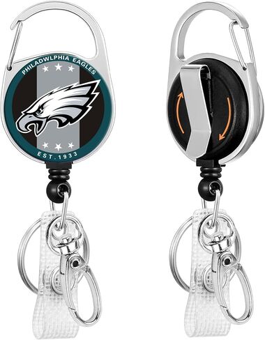 for Raiders Retractable Rugby Team Badge Clip and a Locking Scroll Clip, This Heavy-Duty Keychain Extender is Suitable for Office Workers in Saudi Arabia